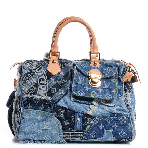 lv speedy denim|louis vuitton denim patchwork speedy.